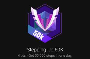 Stepping Up 50K badge
