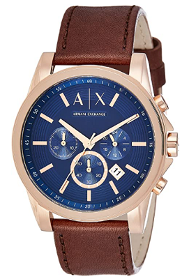 cheap armani leather strap watch