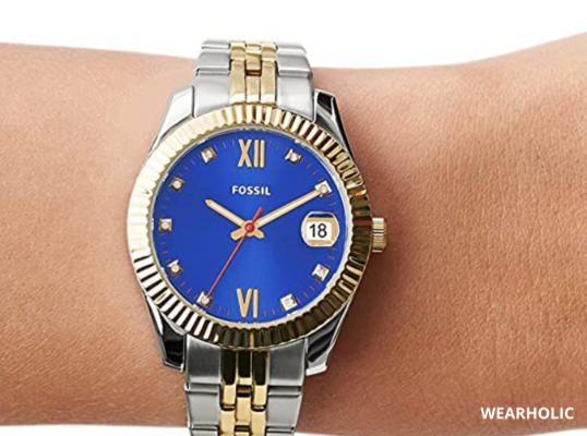 Affordable Fossil Blue Dial Watch For Women