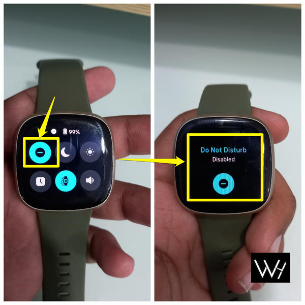 turn off DND on Fitbit Watch
