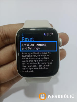 apple watch reset
