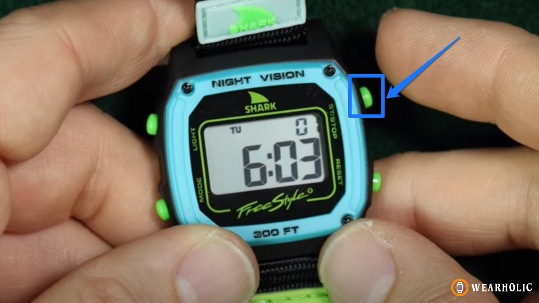how to change the time on your freestyle shark watch