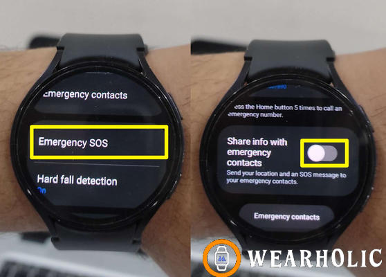 How to turn off Emergency calls on Galaxy Watch